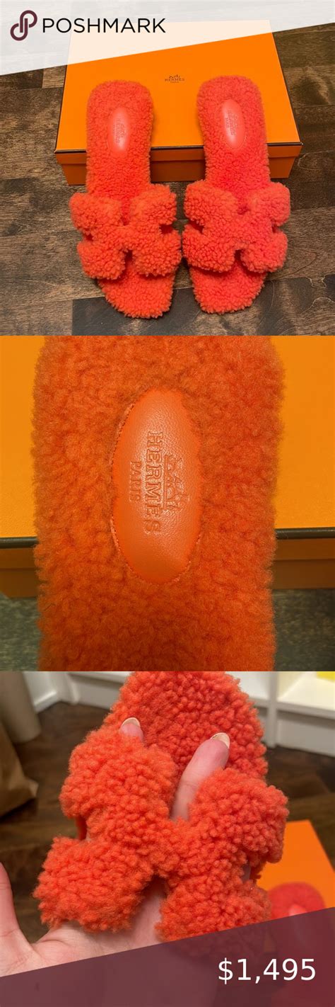 hermes fuzzy oran sandals